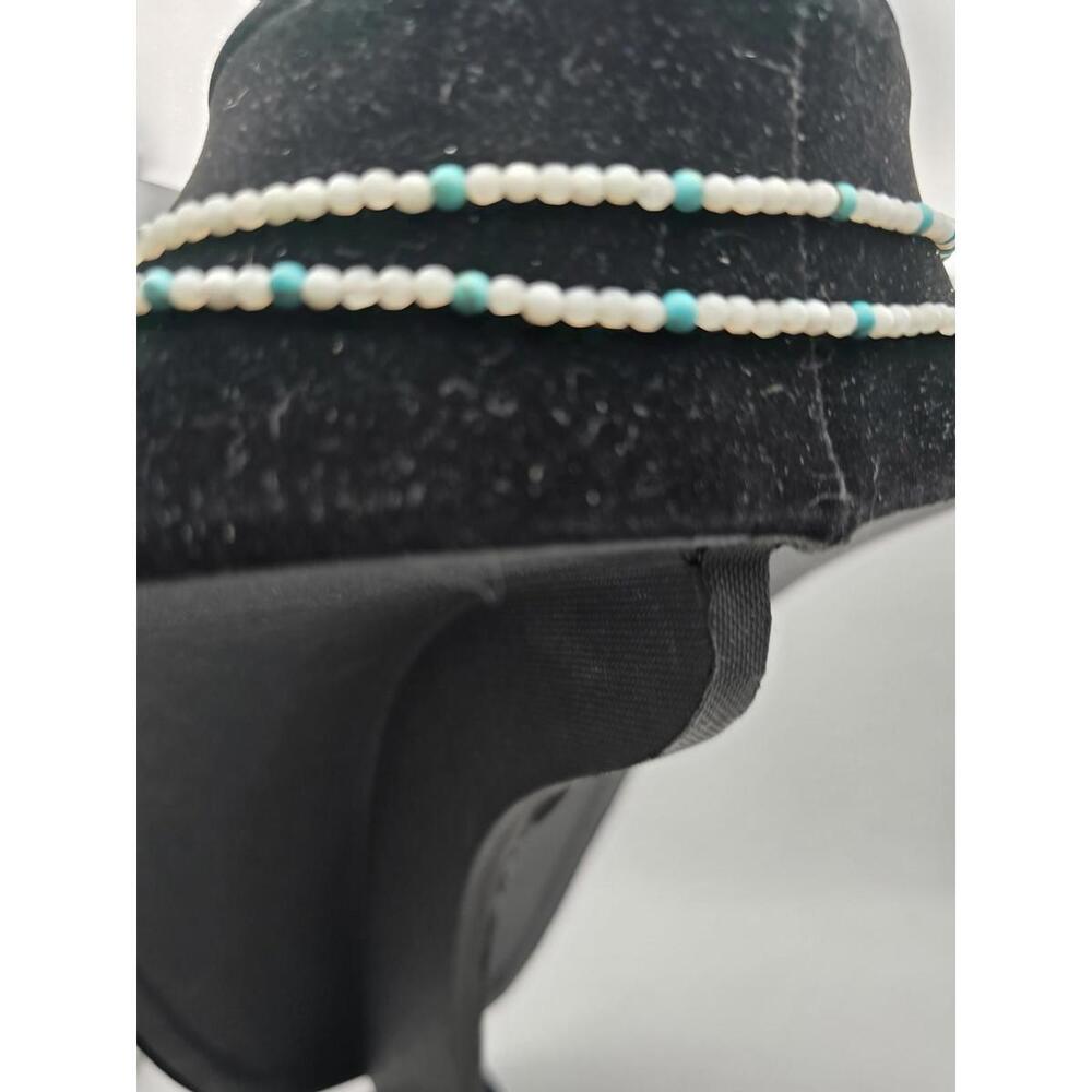 Chan Luu 38" Turquoise White Quartz Necklace Gold Coin - Picture 5 of 8